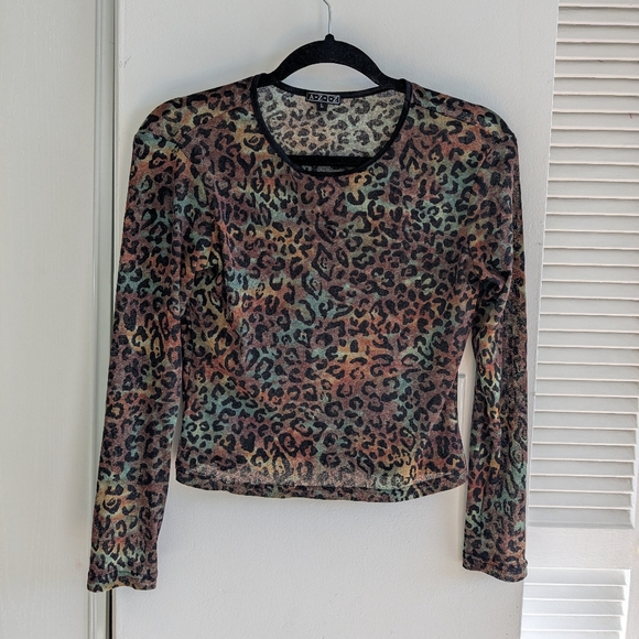 Y2K Leopard Multicolored Top - Picture 4 of 4